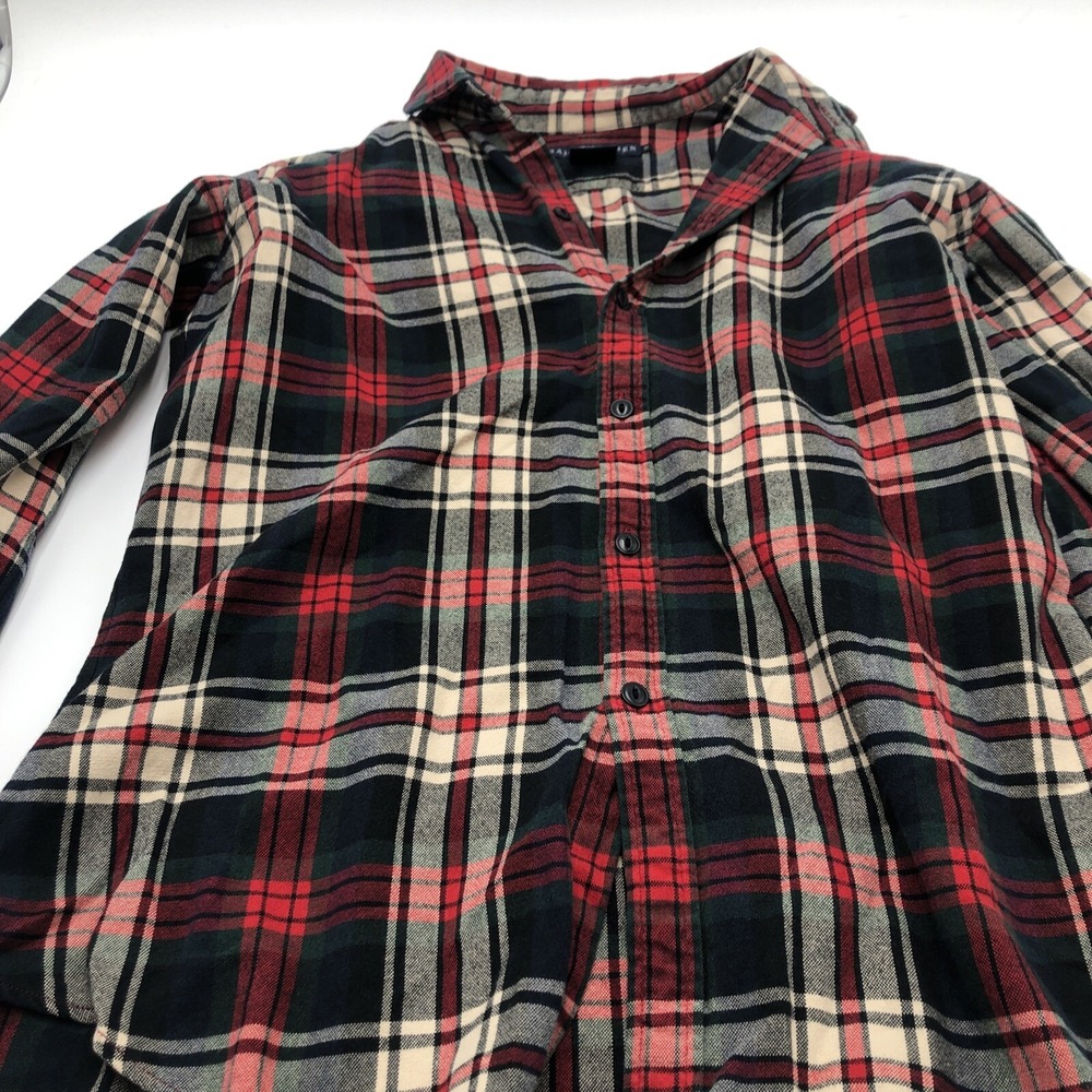 Ralph Lauren Womens Flannel Shirt Button Up Multicolored Red Green Blue Size‎ 8